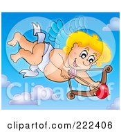 Poster, Art Print Of Cupid With A Bow In The Sky - 1