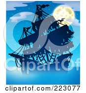 Royalty Free RF Clipart Illustration Of A Pirate Ship 2