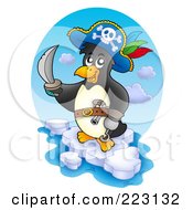 Poster, Art Print Of Pirate Penguin On Ice