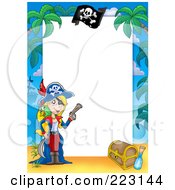 Poster, Art Print Of Pirate Border Around White Space - 14