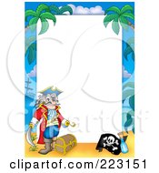 Poster, Art Print Of Pirate Border Around White Space - 3