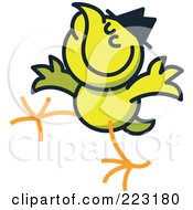 Poster, Art Print Of Yellow Chicken Wearing A Hat