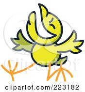 Poster, Art Print Of Yellow Chicken Laughing