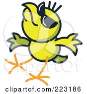 Poster, Art Print Of Yellow Chicken Wearing Shades