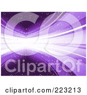 Royalty Free RF Clipart Illustration Of A Purple Explosion Of Light And Speckles