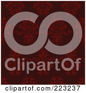 Poster, Art Print Of Red Seamless Damask Pattern Background