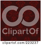 Royalty Free RF Clipart Illustration Of A Red Seamless Damask Pattern Background