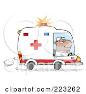Poster, Art Print Of Hispanic Man Driving An Ambulance