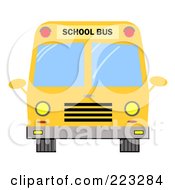 Poster, Art Print Of Frontal View Of A Yellow School Bus