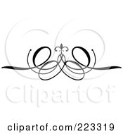 Poster, Art Print Of Ornamental Black And White Scroll Design - 3