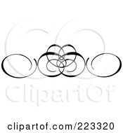 Poster, Art Print Of Ornamental Black And White Scroll Design - 4