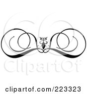 Poster, Art Print Of Ornamental Black And White Scroll Design - 2