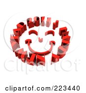 Royalty Free RF Clipart Illustration Of A 3d 2011 Happy New Year Happy Face Greeting by MacX
