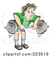 Poster, Art Print Of Man Doing Bent Over Barbell Rows