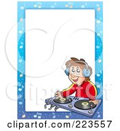Royalty Free RF Clipart Illustration Of A DJ Border Frame Around White Space 1