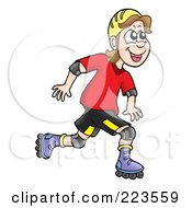 Poster, Art Print Of Boy Roller Blading