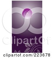 Royalty Free RF Clipart Illustration Of A Business Card Design Of A Purple Spiral On Purple With A Floral Design by Eugene