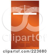 Poster, Art Print Of Business Card Design Of Iron Fencing And Gates On Orange With A White Border