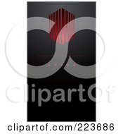 Royalty Free RF Clipart Illustration Of A Business Card Design Of A Red Hexagon And Stars On Black With A Gray Border