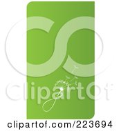 Royalty Free RF Clipart Illustration Of A Business Card Design Of A Dandelion Seedhead On Green