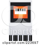 Poster, Art Print Of Business Card Design Of A Keyboard On Orange Black And Gray