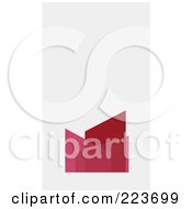 Poster, Art Print Of Business Card Design Of An Abstract Red And Pink Bar Graph On Off White