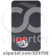 Poster, Art Print Of Business Card Design Of A Snail On Gray