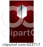 Poster, Art Print Of Business Card Design Of An Abstract Gray Symbol On Red