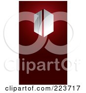 Royalty Free RF Clipart Illustration Of A Business Card Design Of An Abstract Gray Symbol On Red