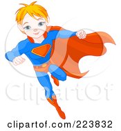 Poster, Art Print Of Flying Super Boy To The Rescue