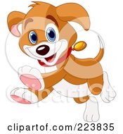 Poster, Art Print Of Happy Beagle Puppy Running And Smiling