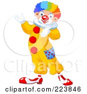 Poster, Art Print Of Cute Clown Gesturing And Presenting
