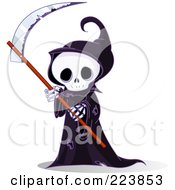 Cute Grim Reaper Holding A Scythe