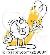 Royalty Free RF Clipart Illustration Of A Wicked Moodie Character Flipping A Coin