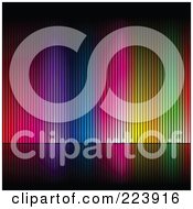 Royalty Free RF Clipart Illustration Of An Array Of Colors On A Black Background 4