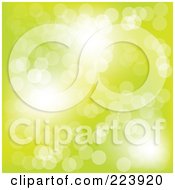 Royalty Free RF Clipart Illustration Of A Background Of Yellowish Green Sparkles And Lights