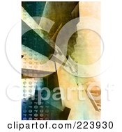 Poster, Art Print Of 3d Background Of Binary And Architectural Walls