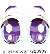 Poster, Art Print Of Pair Of Pleading Purple Eyes