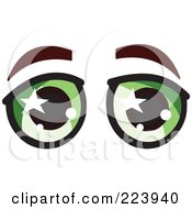 Poster, Art Print Of Pair Of Starry Green Male Eyes