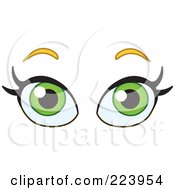 Poster, Art Print Of Pair Of Green Female Eyes
