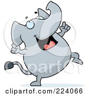 Royalty Free RF Clipart Illustration Of A Happy Elephant