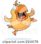 Poster, Art Print Of Chubby Chicken Jumping