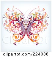 Poster, Art Print Of Colorful Floral Butterfly