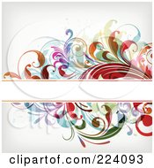 Poster, Art Print Of Floral Grunge Background With Text Space - 7