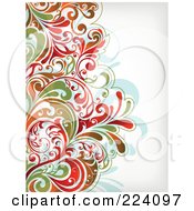 Poster, Art Print Of Leafy Floral Background - 35