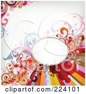 Poster, Art Print Of Floral Grunge Background With Text Space - 8
