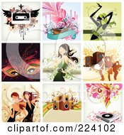 Poster, Art Print Of Digital Collage Of Background Designs - 7