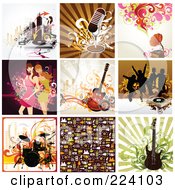 Poster, Art Print Of Digital Collage Of Background Designs - 5