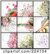 Digital Collage Of Background Designs - 13