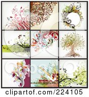 Poster, Art Print Of Digital Collage Of Background Designs - 14